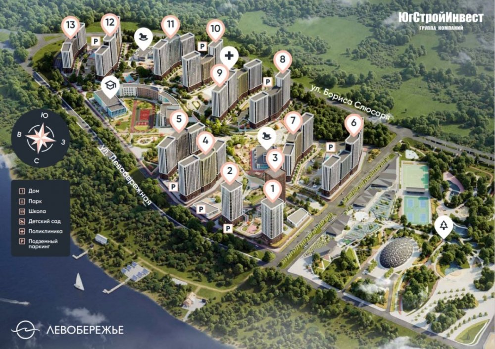 жк левобережье план схема застройки ростов